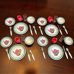 Tyco 1996 Kitchen Littles Fine Dining Dish Set Complete USED